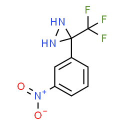 ChemSpider 2D Image | 3-(3-Nitrophenyl)-3-(trifluoromethyl)diaziridine | C8H6F3N3O2
