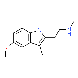 ChemSpider 2D Image | 2-(5-Methoxy-3-methyl-1H-indol-2-yl)-N-methylethanamine | C13H18N2O