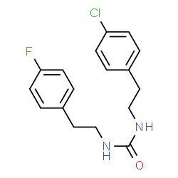 ChemSpider 2D Image | 1-(4-chlorophenethyl)-3-(4-fluorophenethyl)urea | C17H18ClFN2O