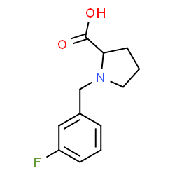 ChemSpider 2D Image | 1-(3-Fluorobenzyl)proline | C12H14FNO2