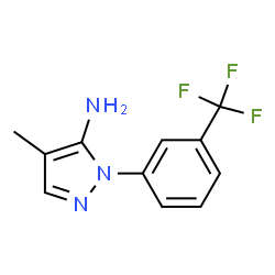 ChemSpider 2D Image | 4-Methyl-1-[3-(trifluoromethyl)phenyl]-1H-pyrazol-5-amine | C11H10F3N3
