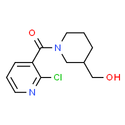 ChemSpider 2D Image | (2-Chloro-3-pyridinyl)[3-(hydroxymethyl)-1-piperidinyl]methanone | C12H15ClN2O2