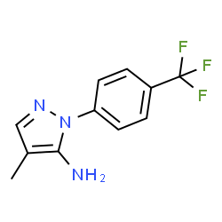 ChemSpider 2D Image | 4-Methyl-1-[4-(trifluoromethyl)phenyl]-1H-pyrazol-5-amine | C11H10F3N3