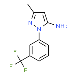 ChemSpider 2D Image | 3-Methyl-1-(3-(trifluoromethyl)phenyl)-1H-pyrazol-5-amine | C11H10F3N3