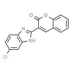 ChemSpider 2D Image | 3-(6-Chloro-1H-benzimidazol-2-yl)-2H-chromen-2-one | C16H9ClN2O2