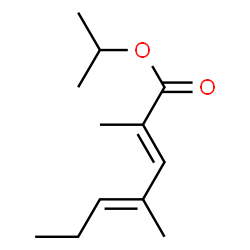 ChemSpider 2D Image | Isopropyl (2E,4E)-2,4-dimethyl-2,4-heptadienoate | C12H20O2