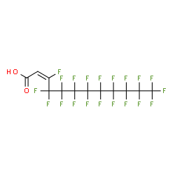 ChemSpider 2D Image | (2E)-3,4,4,5,5,6,6,7,7,8,8,9,9,10,10,11,11,12,12,12-Icosafluoro-2-dodecenoic acid | C12H2F20O2