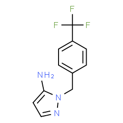 ChemSpider 2D Image | 1-(4-(Trifluoromethyl)benzyl)-1H-pyrazol-5-amine | C11H10F3N3
