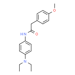 ChemSpider 2D Image | N-[4-(Diethylamino)phenyl]-2-(4-methoxyphenyl)acetamide | C19H24N2O2