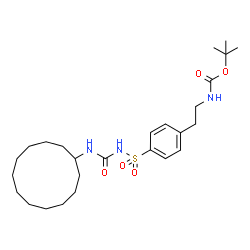 ChemSpider 2D Image | 2-Methyl-2-propanyl (2-{4-[(cyclododecylcarbamoyl)sulfamoyl]phenyl}ethyl)carbamate | C26H43N3O5S