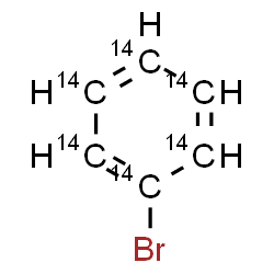 ChemSpider 2D Image | Bromo(~14~C_6_)benzene | 14C6H5Br