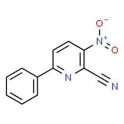 ChemSpider 2D Image | 3-Nitro-6-phenyl-2-pyridinecarbonitrile | C12H7N3O2