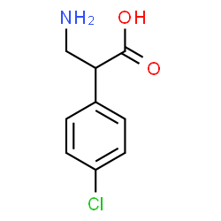 ChemSpider 2D Image | 3-Amino-2-(4-chlorophenyl)propanoic acid | C9H10ClNO2