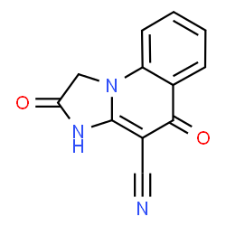 ChemSpider 2D Image | 2,5-Dioxo-1,2,3,5-tetrahydroimidazo[1,2-a]quinoline-4-carbonitrile | C12H7N3O2