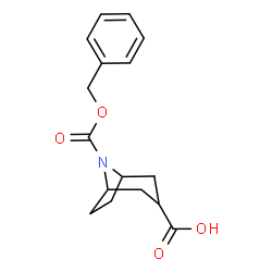 ChemSpider 2D Image | 8-(Phenylmethyl) 8-azabicyclo[3.2.1]octane-3,8-dicarboxylate | C16H19NO4