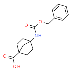 ChemSpider 2D Image | 4-{[(Benzyloxy)carbonyl]amino}bicyclo[2.2.1]heptane-1-carboxylic acid | C16H19NO4