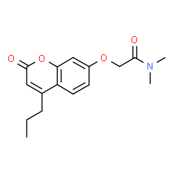 ChemSpider 2D Image | N,N-Dimethyl-2-(2-oxo-4-propyl-2H-chromen-7-yloxy)-acetamide | C16H19NO4